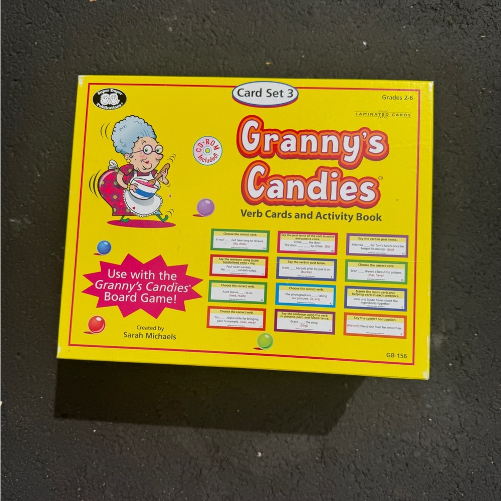Granny's Candies Verb Cards and Activity Book set 3